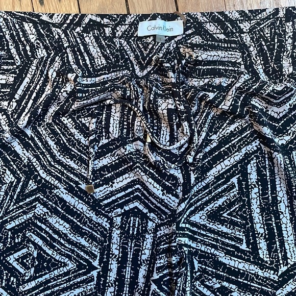 WOMENS CALVIN KLEIN SIZE LARGE BLACK/TAN PANT - Picture 2 of 3